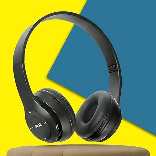 icall P47 Gaming Wireless Over-Ear Headphones with Mic (Black)