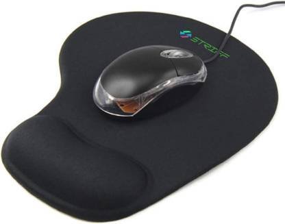 STRIFF Gel Wrist Support Gaming Mouse Pad (Black)