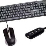 Zebion K500 Keyboard + Rocky Mouse + Pronto101 USB Hub Combo (Black)